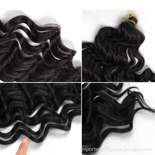 20inch 80g Premium Crochet Braiding Hair Bundles For Pre loop Deep Twist Deep Crochet Hair